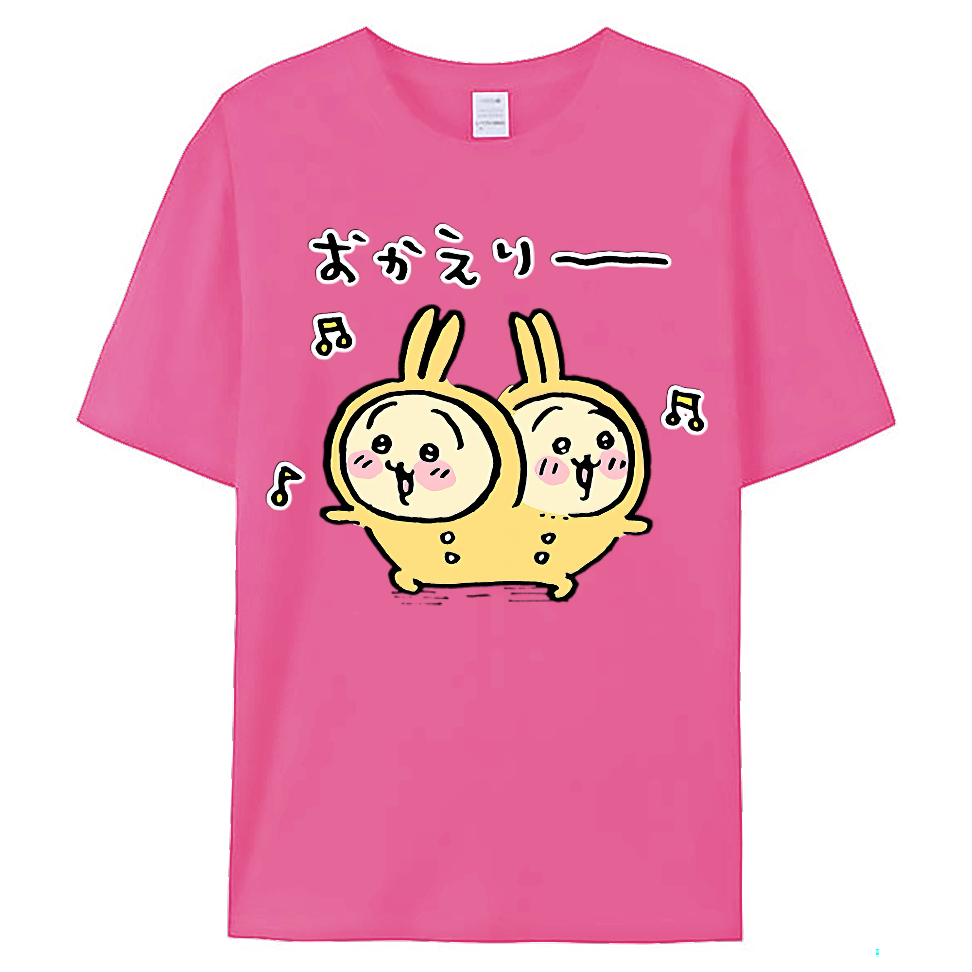 （画像用） ちいかわ うさぎ Chii-kawa usagi レディースカジュアルプリントTシャツ（綿100％）